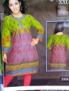 PURE COTTON GREEN & RED FLORAL PRINT KURTIS